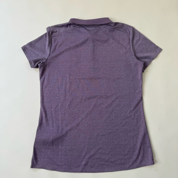 KJUS Polo Womens Medium Signe Engineered Performance Golf Heather Purple UPF 30 - Picture 2 of 9